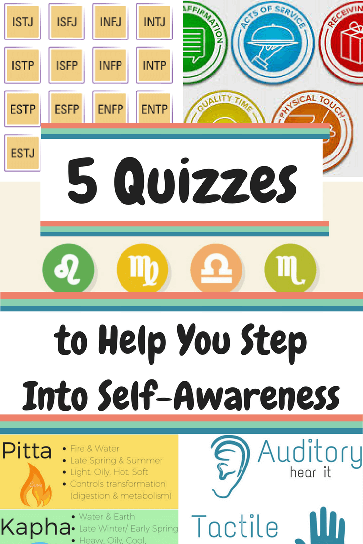 self-awareness, quizzes, personality test, myers-briggs, learning styles, zodiac sign, ayurveda, dosha
